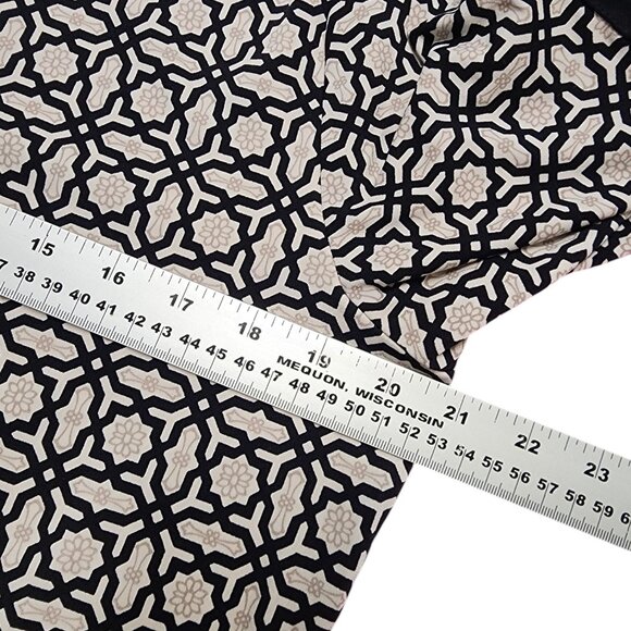 JM Collection Lace-Up Printed Tunic Top Women’s Large Boho Style Black Pink - Picture 14 of 14